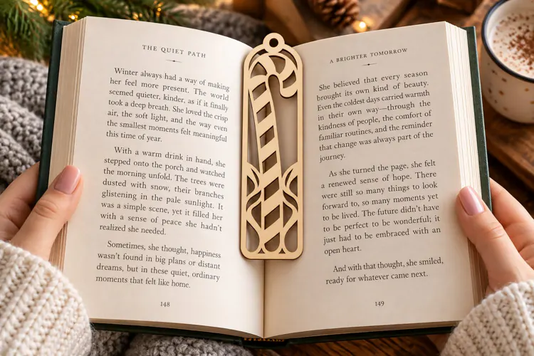 Leaf Vine Bookmark Laser Cut SVG PNG Design, leaf bookmark