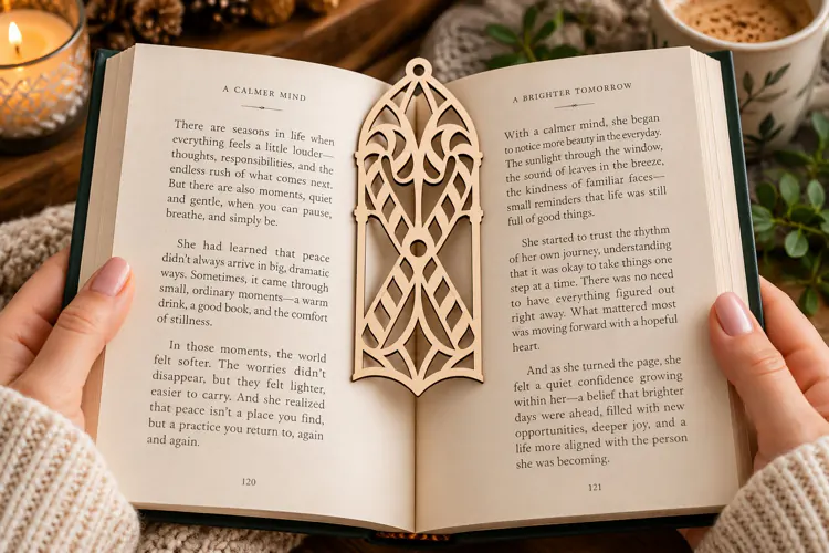 Geometric Floral Bookmark Laser Cut SVG PNG Design, geometri