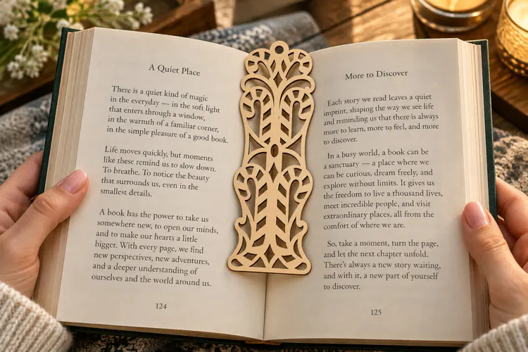Ornate Floral Vine Bookmark Laser Cut SVG PNG Design