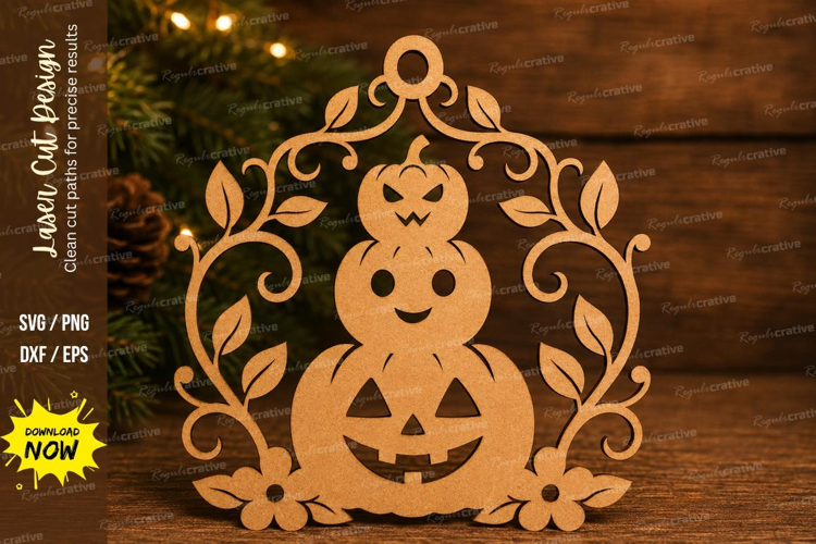 Vine Pumpkin Laser Cut SVG File vine pumpkin stack, ornate
