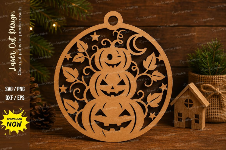 Ornate Pumpkin Laser Cut SVG File ornate pumpkin stack