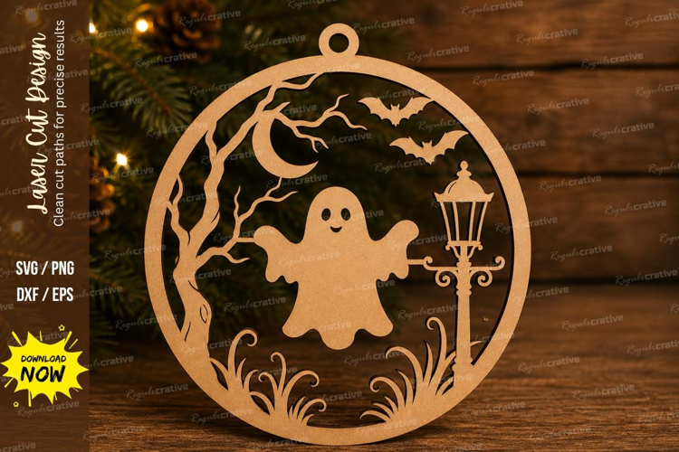 Lamp Ghost Laser Cut SVG File lamp ghost ornament, ghost png
