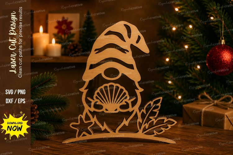 Shell Gnome Laser Cut SVG File shell gnome svg, seashell