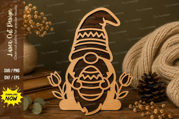 Tulip Gnome Laser Cut SVG File tulip gnome svg, flower gnome
