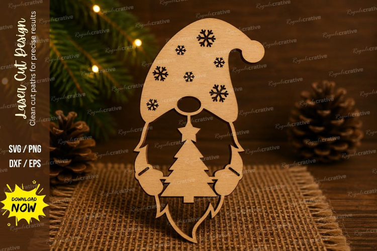 Winter Gnome Laser Cut SVG File winter gnome svg, pine tree