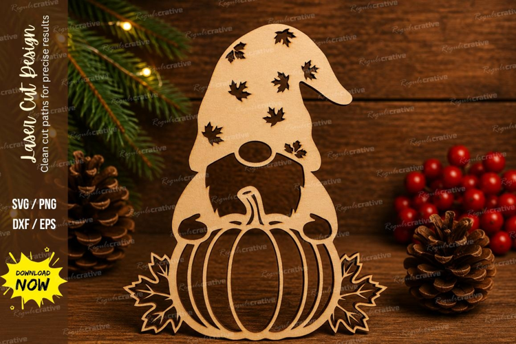 Pumpkin Gnome Laser Cut SVG File pumpkin gnome svg, fall