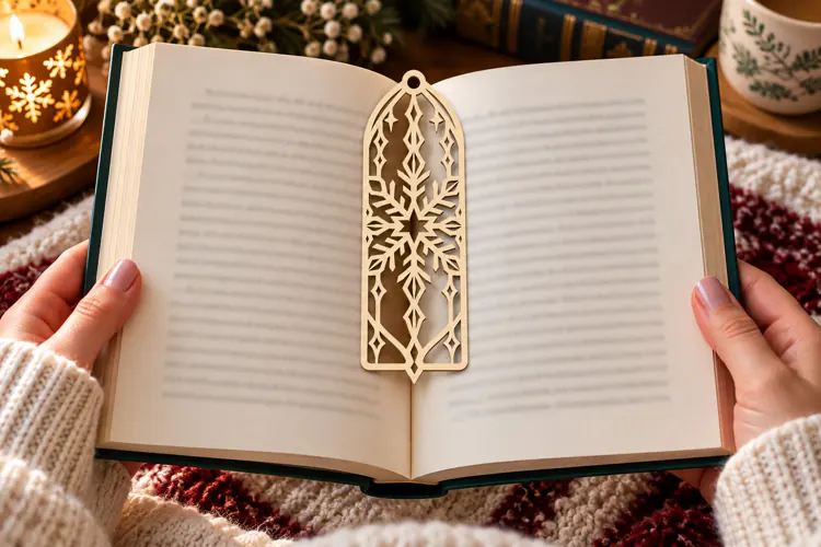 Winter Star Bookmark Laser Cut SVG PNG Design, Christmas png