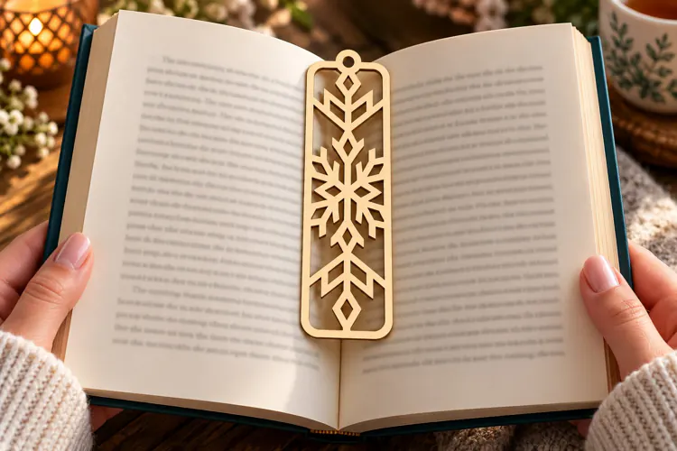 Geometric Star Bookmark Laser Cut SVG PNG Design, Modern