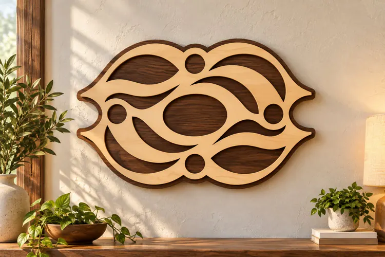 Organic Oval Abstract Wall Art Laser Cut SVG PNG Design