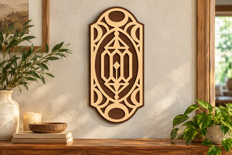 Ornate Islamic Lantern Wall Art Laser Cut SVG PNG Design