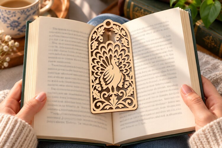 Floral Honey Bee Bookmark PNG Design, floral honey bee example image 1
