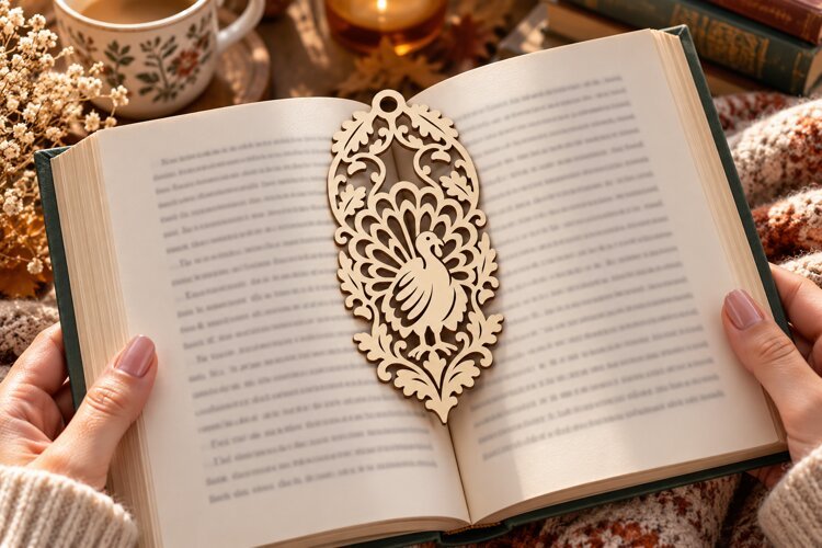 filigree bee bookmark, bee filigree svg, ornate bee design, example image 1