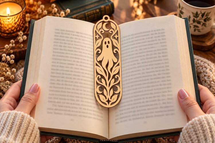 Botanical Cat Bookmark PNG Design, botanical cat bookmark, example image 1