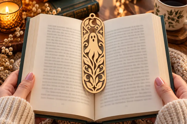 Botanical Cat Bookmark PNG Design, botanical cat bookmark,