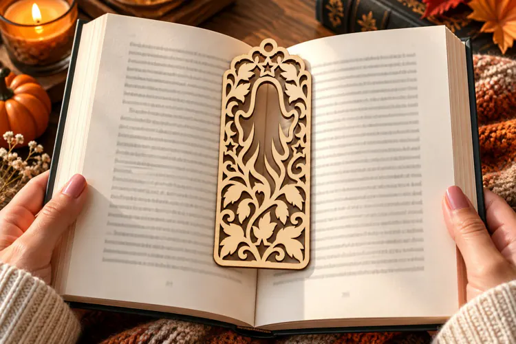 Ornate Feline Bookmark PNG Design, ornate feline bookmark,
