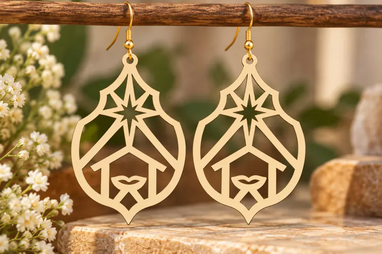 holy family earrings, nativity earrings svg, holy family svg