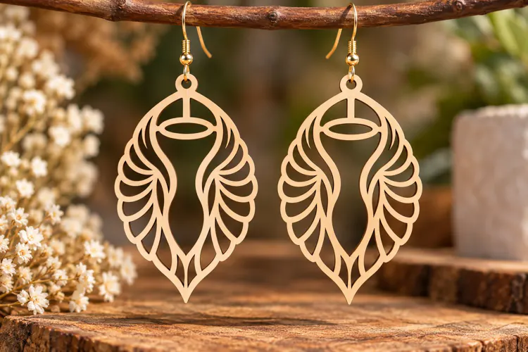 Angel Nativity Earrings PNG Design, angel nativity earrings