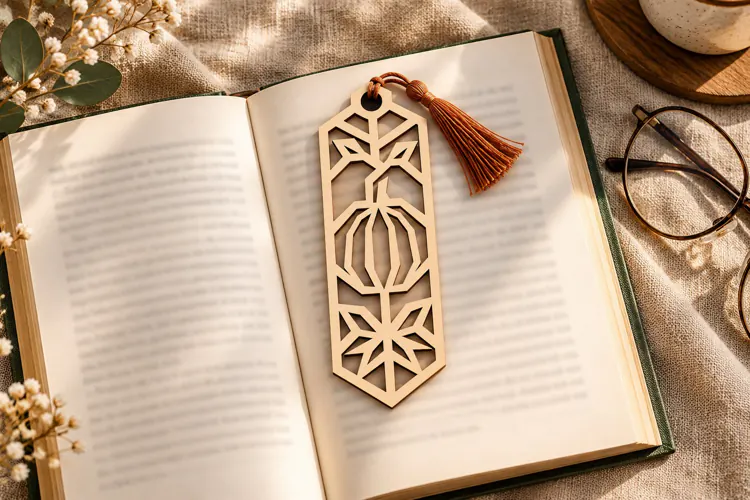 Geometric Lattice Bookmark Laser Cut SVG PNG Design geometr
