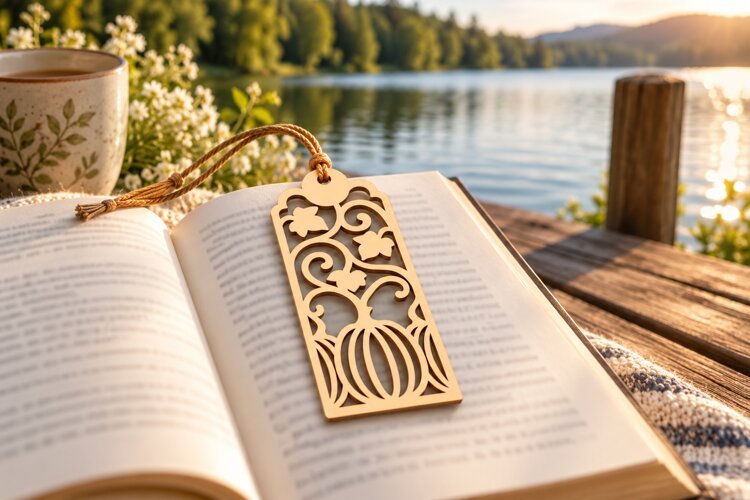 Botanical Panel Bookmark Laser Cut SVG PNG Design botanical example image 1