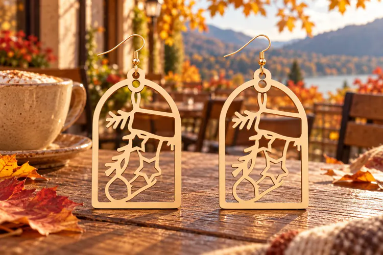 arch stocking svg, arch xmas earrings, holiday laser cut