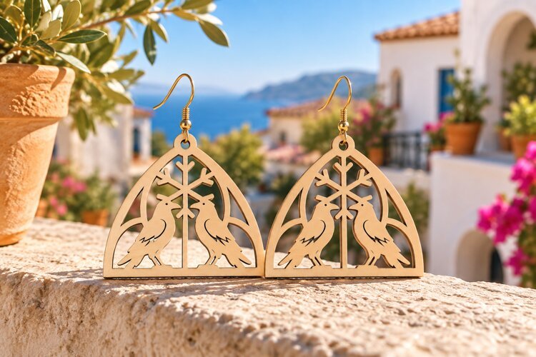 Tree of Life Laser Cut Earring SVG tree of life svg, tree example image 1