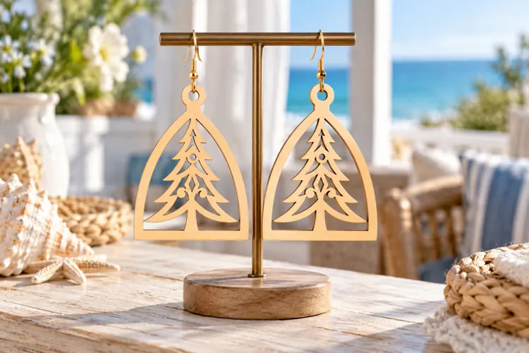 Christmas Tree Laser Cut Earring SVG christmas tree svg,