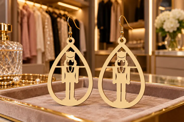 Cat Teardrop Laser Cut Earring SVG cat earring svg, cat earr