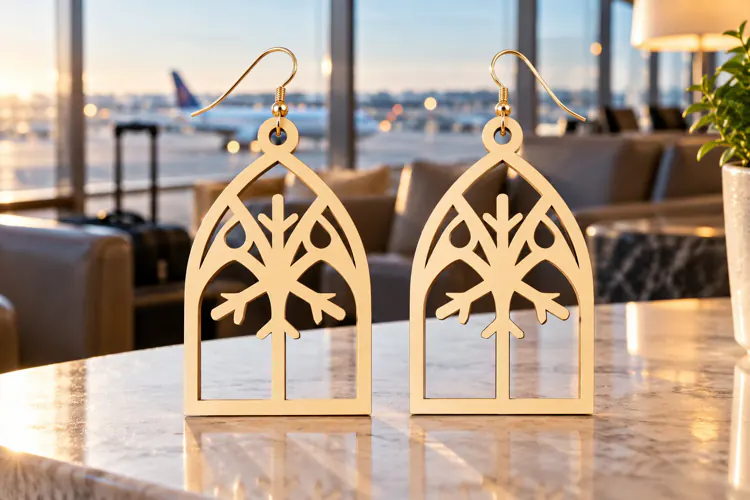 Pine Arch Laser Cut Earring SVG pine tree svg, tree earrings
