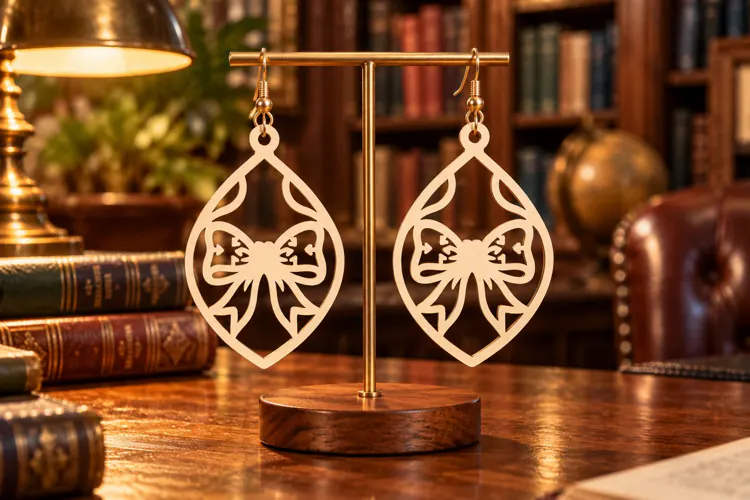 Tree Drop Laser Cut Earring SVG tree earring svg, tree earri