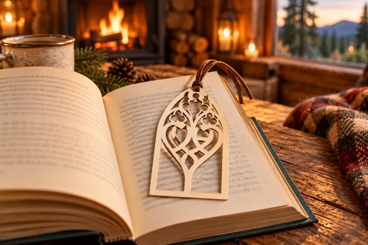 Cathedral Arch Botanical Flower Bookmark Laser Cut SVG File