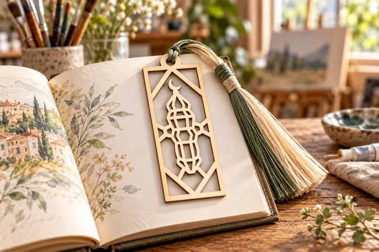 Geometric Cathedral Arch Window Bookmark Laser Cut SVG File,
