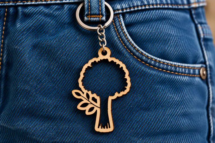 Tree Nature Forest Branch Keychain Laser Cut SVG, Botanical