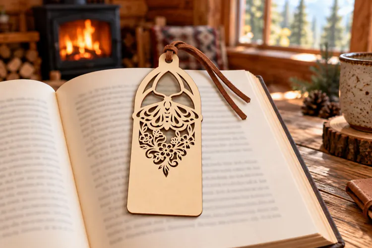 Ornate Floral Mandala Arch Bookmark Laser Cut SVG PNG Design