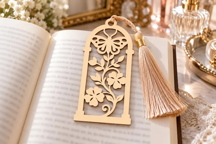 Floral Butterfly Garden Arch Bookmark Laser Cut SVG PNG
