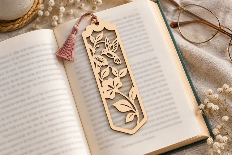 Daisy Wildflower Rectangle Bookmark Laser Cut SVG PNG