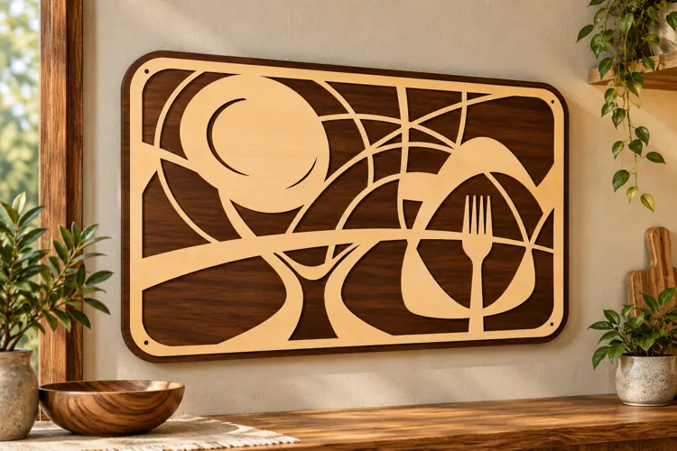 Abstract Celestial Moon Geometric Panel Laser Cut SVG PNG