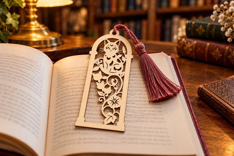 Arch Desert Agave Floral Bookmark Laser Cut SVG example image 1
