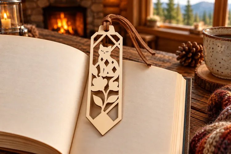 Long Hexagon Desert Agave Floral Bookmark Laser Cut SVG