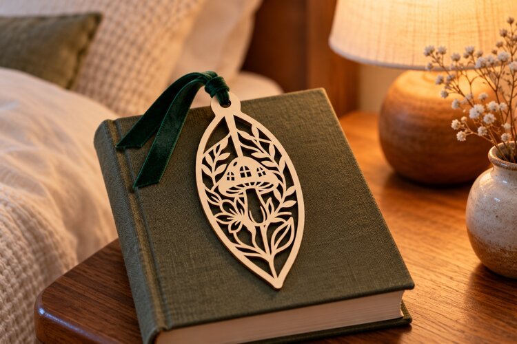 Leaf Desert Agave Botanical Bookmark Laser Cut SVG example image 1