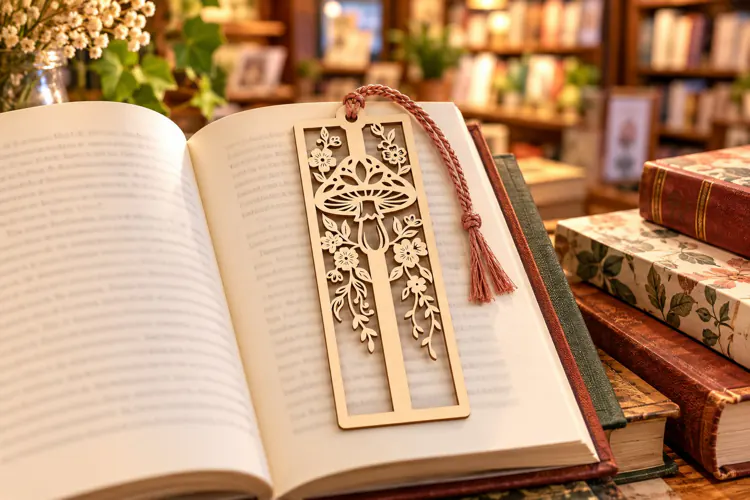 Rectangle Desert Agave Floral Bookmark Laser Cut SVG