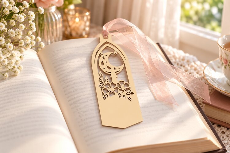 Arch Desert Agave Floral Bookmark Laser Cut SVG example image 1