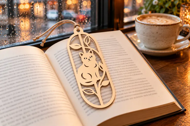 Rectangle Desert Agave Floral Bookmark Laser Cut SVG