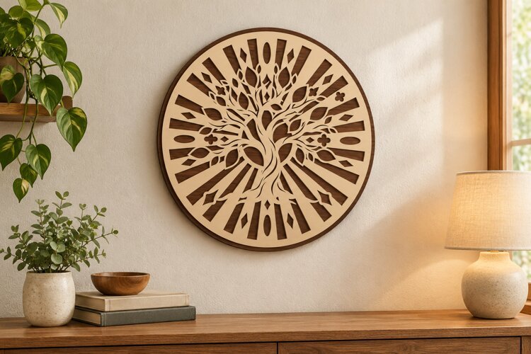 Tag FoRound Tree of Life Laser Cut SVG tree of life svg example image 1