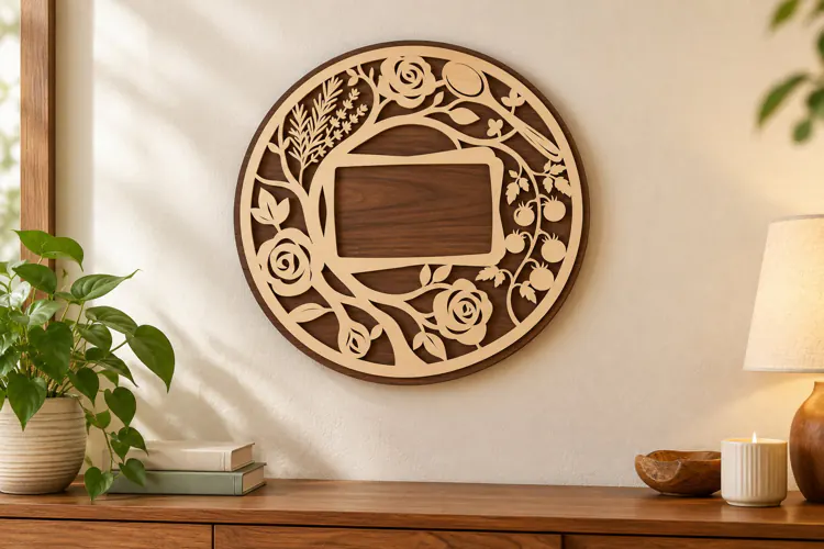Round Floral Tree Photo Frame SVG tree photo frame svg