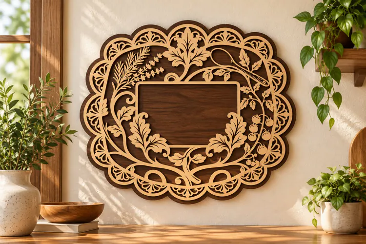 Ornate Scallop Floral Frame SVG ornate scallop frame, floral