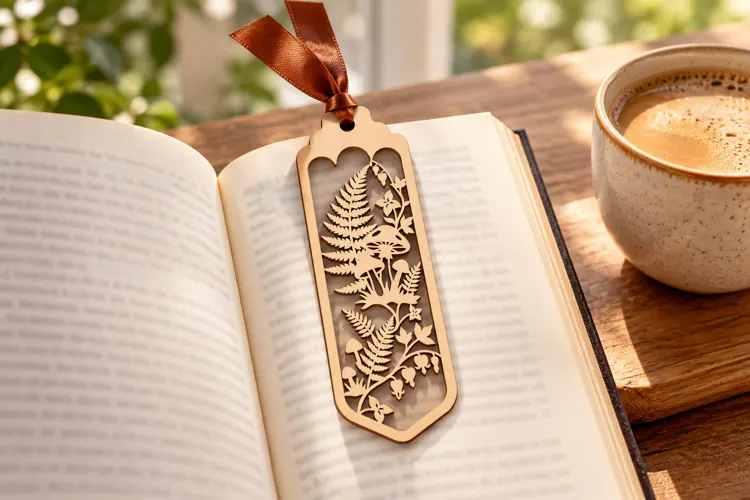Fern Botanical Bookmark Laser Cut SVG File laser cut svg