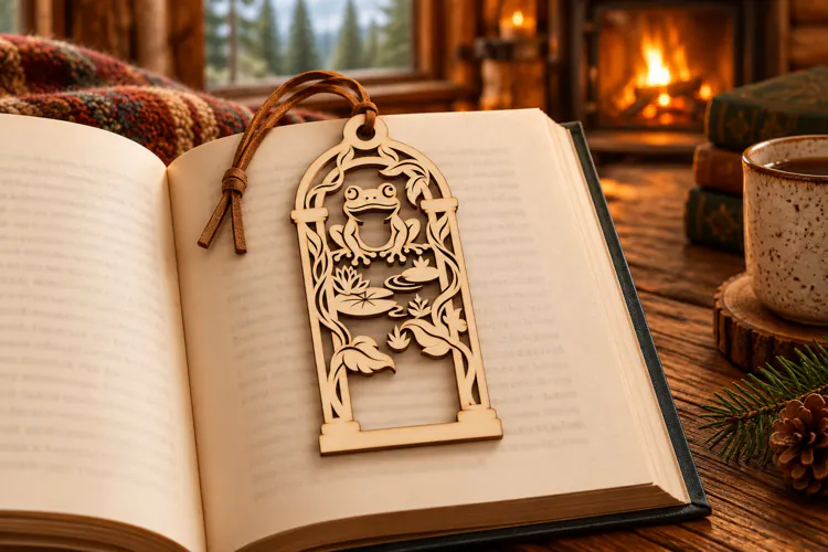 Arch Forest Deer Wildlife Bookmark Laser Cut SVG Template