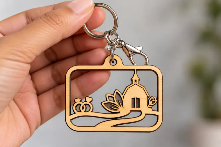 Landscape Keychain Laser Cut SVG landscape keychain svg