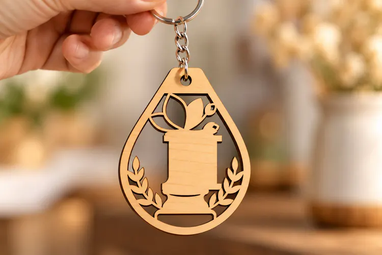 Teardrop Tree Keychain SVG teardrop tree keychain, drop