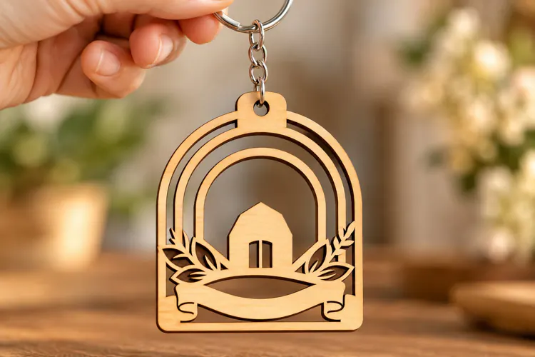 Round Dome Tree Keychain SVG round dome keychain svg
